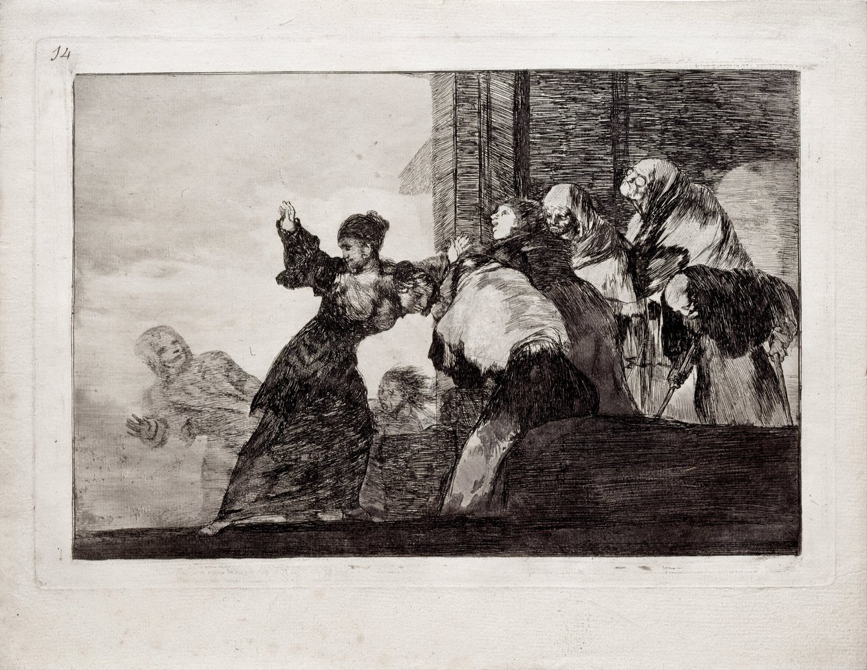 Poor Folly fra serien Los Disparates Follies, 1815-1819 av Francisco de Goya