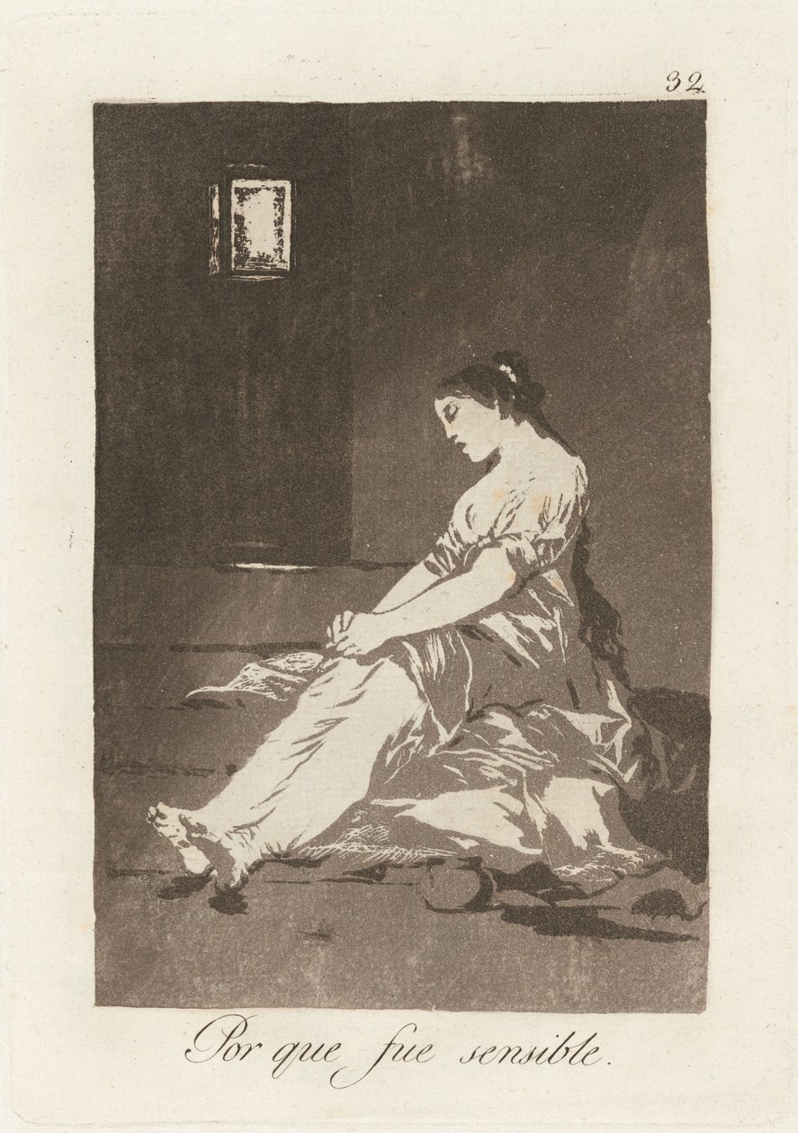 Fordi hun var følsom (fordi hun var mottakelig) av Francisco de Goya