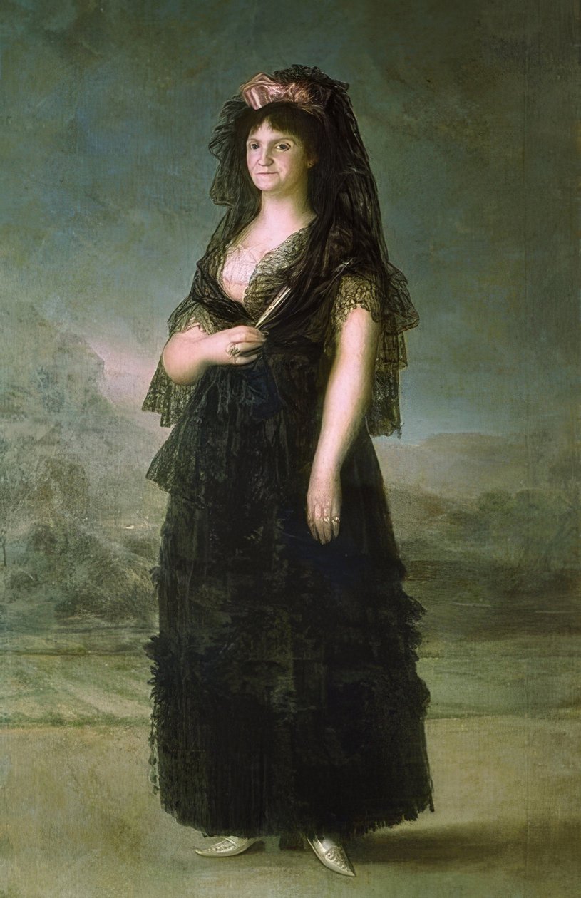 Portrett av Maria Lusia med mantilla. 1799 av Francisco de Goya