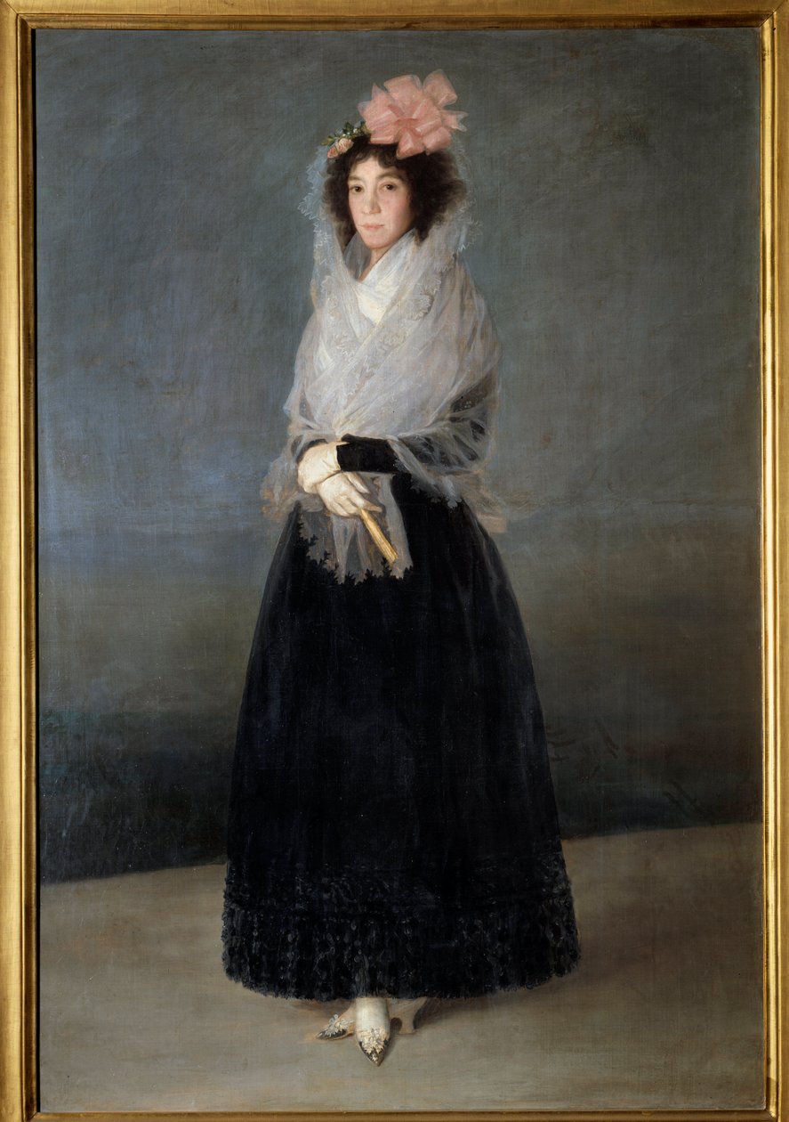 Portrett av grevinnen Del Carpio, Marquise of the Solana (1757-1795) Maleri av Francisco de Goya (1746-1828) 1700-tallet Søn. 1,81 x 1,22 m av Francisco de Goya