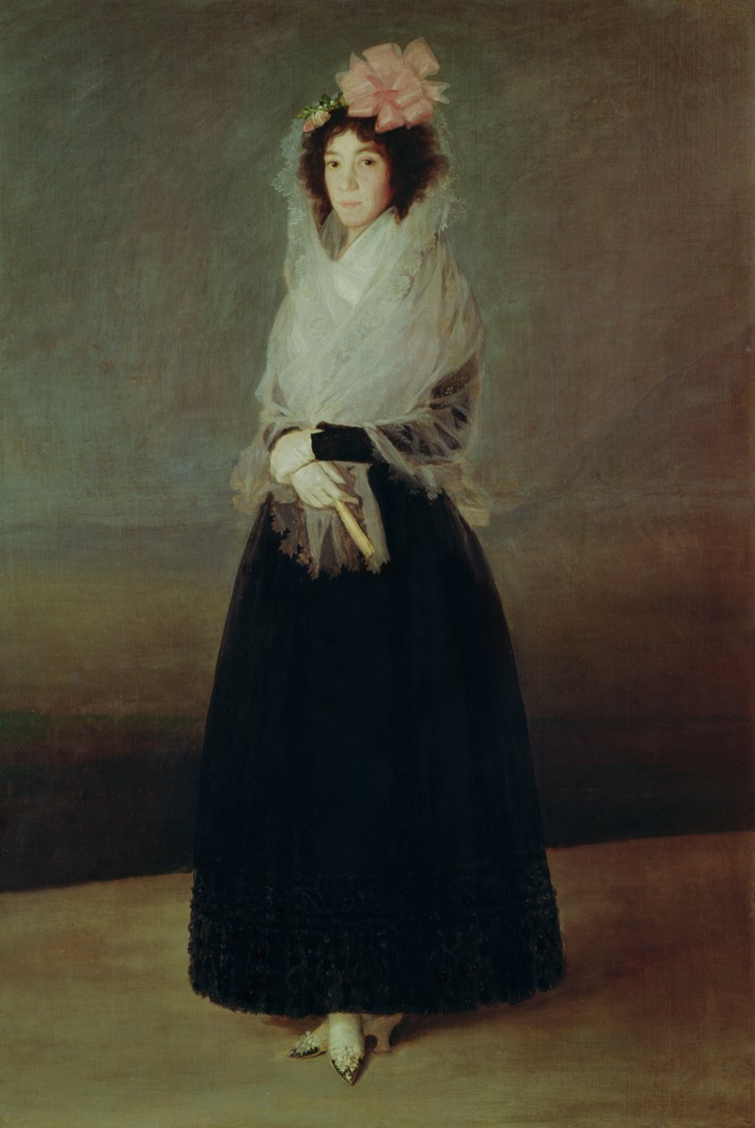 Portrett av grevinnen av Carpio (1757-95) Marquise de la Solana, ca. 1793 av Francisco de Goya