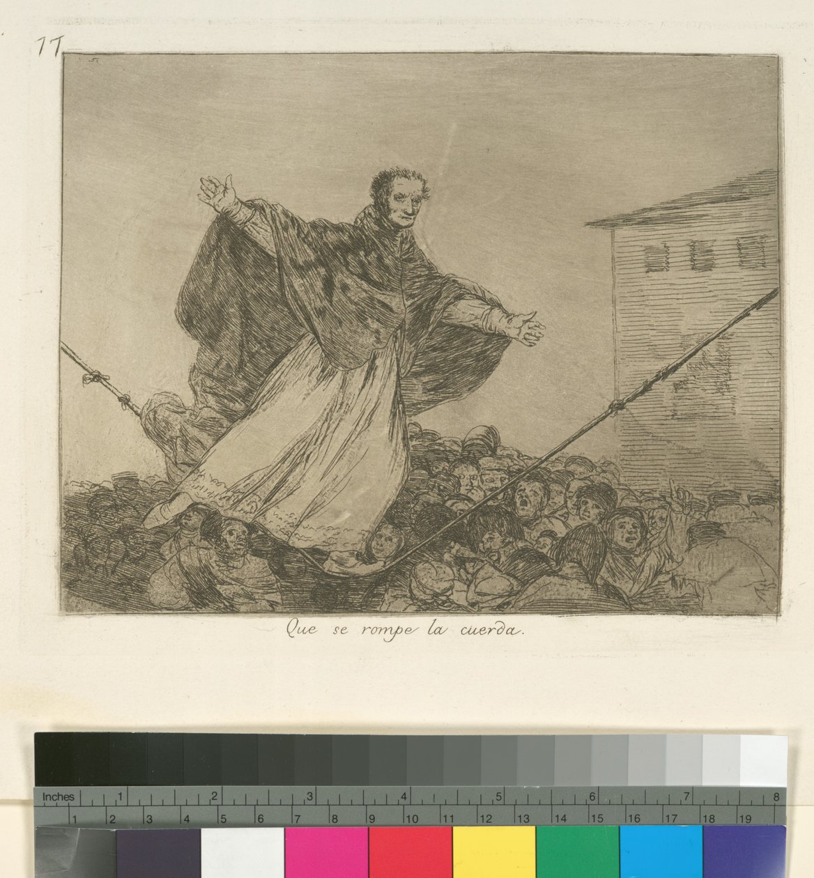 Que se rompe la cuerda (May the cord break), Plate 77 from Los Desastres de la Guerra (The Disasters of War), after 1814-15, published 1863 (etching, aquatint or lavis & drypoint) av Francisco de Goya