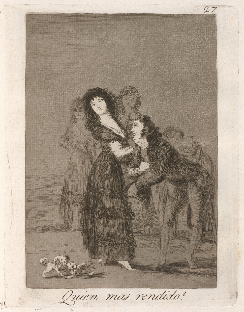 Quien mas rendido? (Hvem av dem er mest overvunnet?) av Francisco de Goya