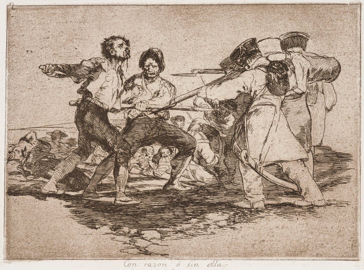 Med rette eller urette, fra serien Krigens redsler av Francisco de Goya