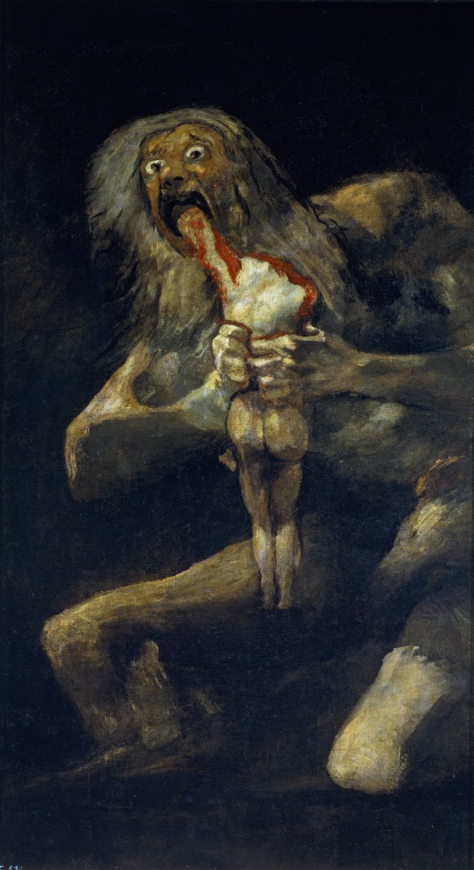 Saturn sluker sønnen sin av Francisco de Goya