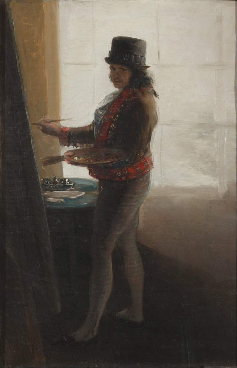 Selvportrett i studio av Francisco de Goya