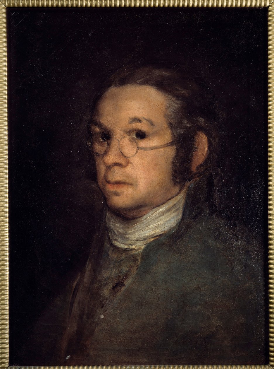 Selvportrettmaleri av Francisco de Goya (1746-1828) 1800-tallets søn. 0,54x0,39 m Bayonne, Musee Bonnat - Selvportrett. Maleri av Francisco de Goya (1746–1828) av Francisco de Goya