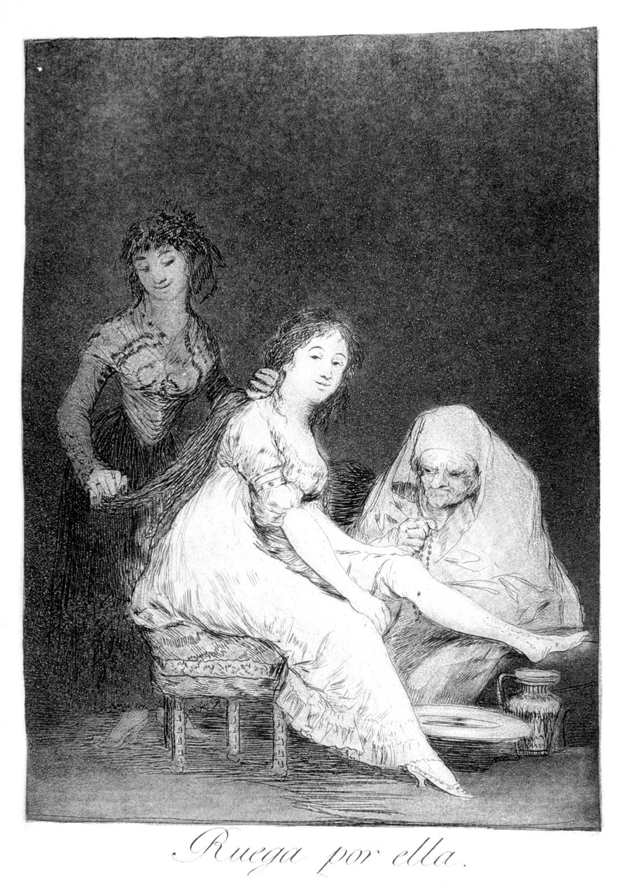 Hun ber for henne, 1799 av Francisco de Goya