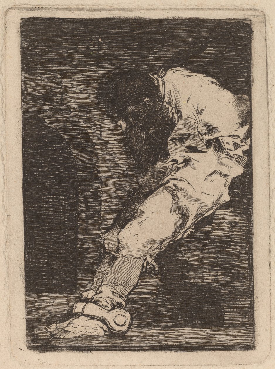 Hvis han er kriminell, hva? muera presto (Hvis han er skyldig, la ham dø raskt) av Francisco de Goya