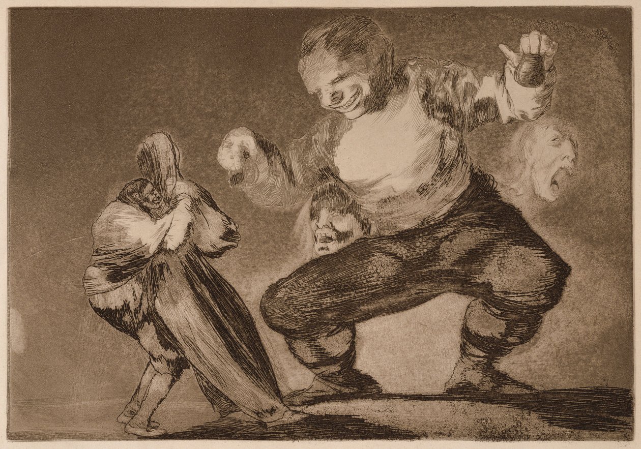 «Simpleton» (Tulling), fra serien «Los Disparates» av Francisco de Goya