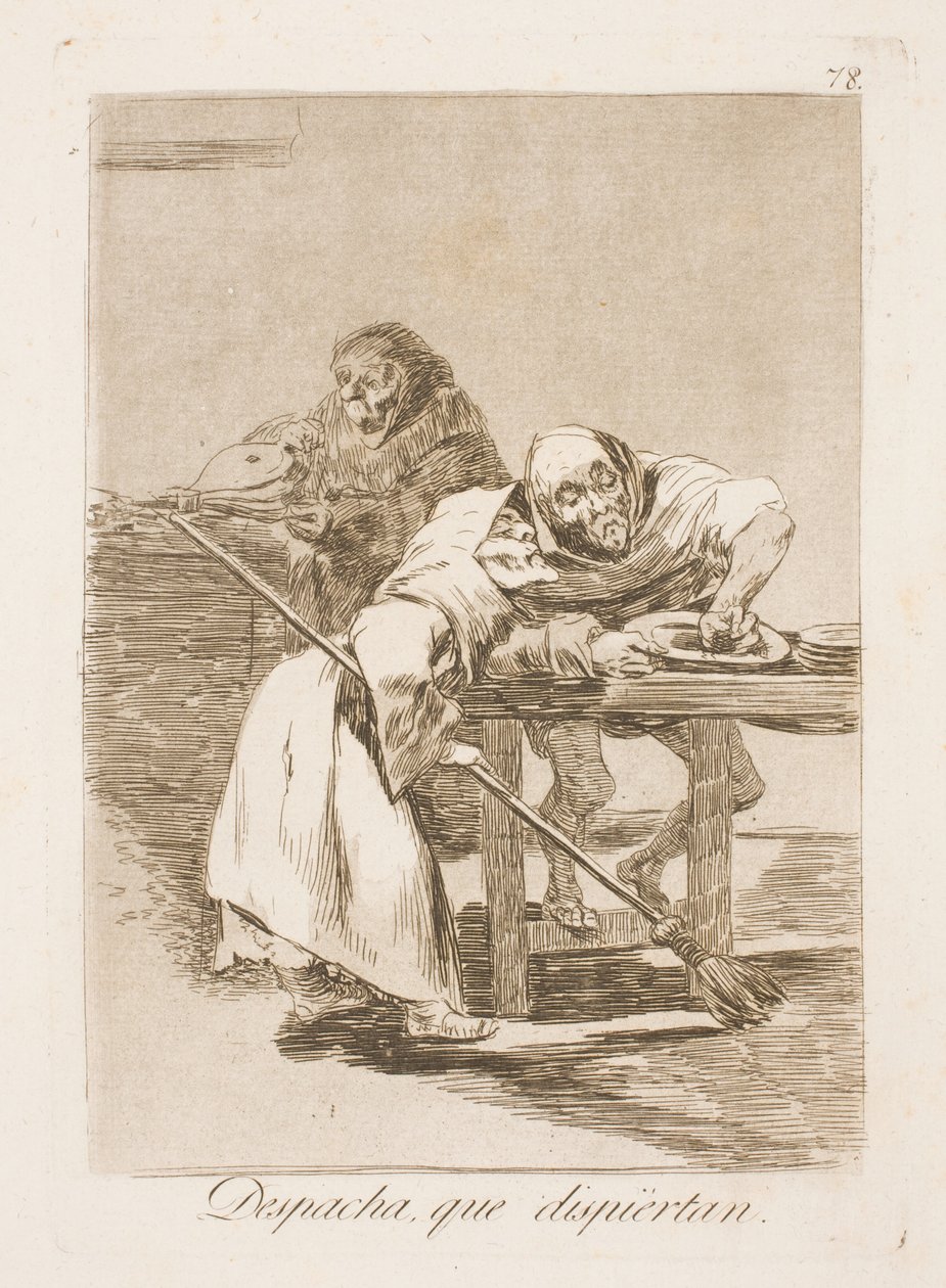 Skynd deg, de våkner! av Francisco de Goya