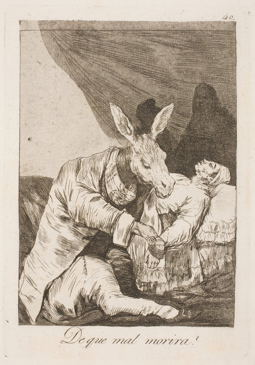 Er det legen eller sykdommen som dreper ham? av Francisco de Goya