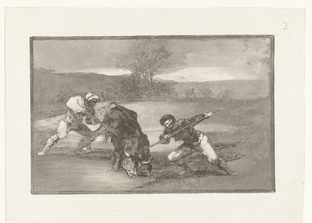 Oksejakt til fots Otro modo de cazar á pai Tyrefekting (serietittel) La Tauromaquia (serietittel) av Francisco de Goya