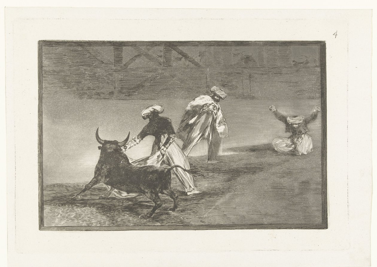 Tyrefektere på en arena Capean otro encerrado Tyrefekting (serietittel) La Tauromaquia (serietittel) av Francisco de Goya