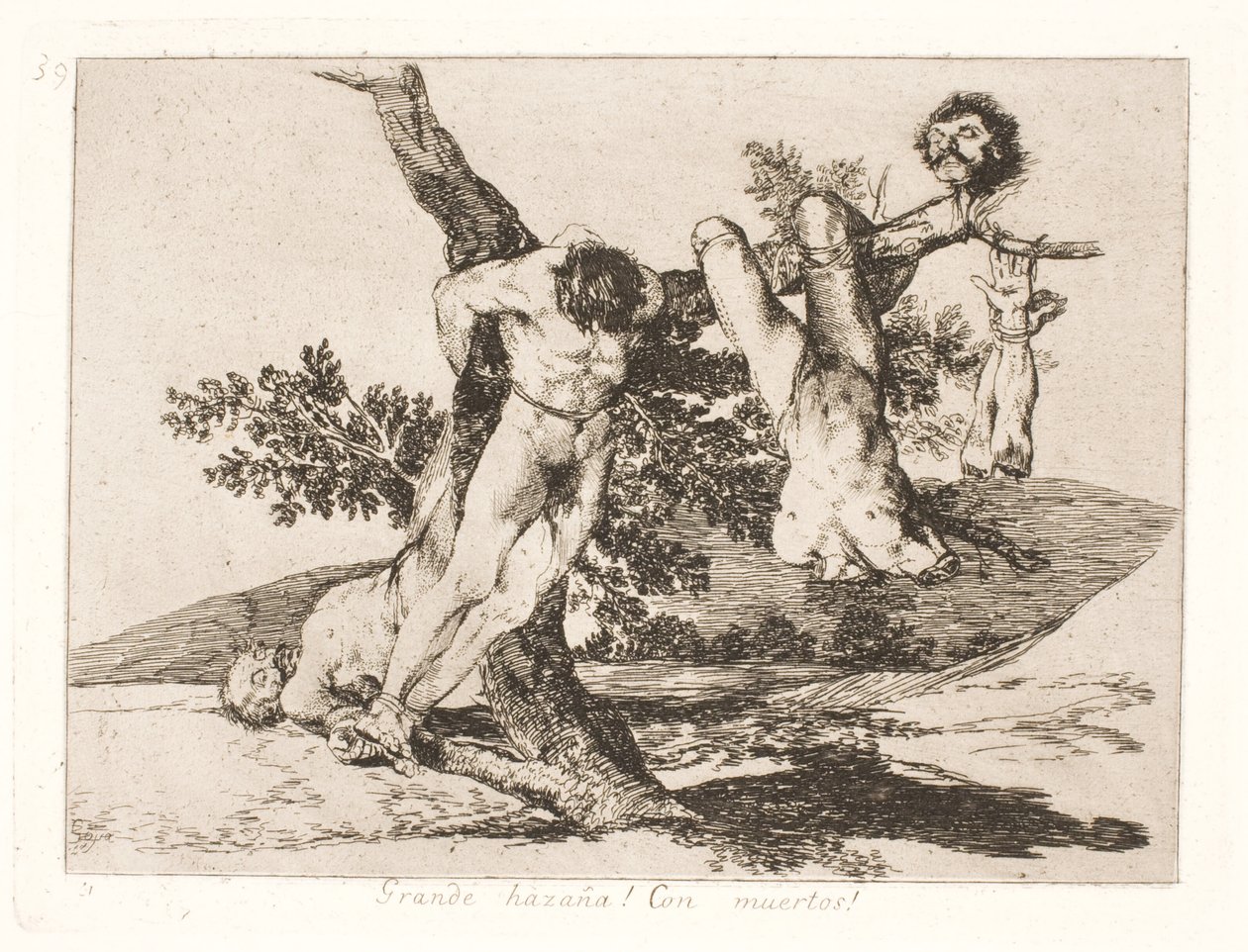 Stor tapperhet! til de døde! (39) av Francisco de Goya