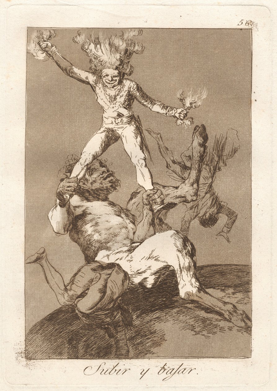 Subir y bajar (Å stige og å falle) av Francisco de Goya