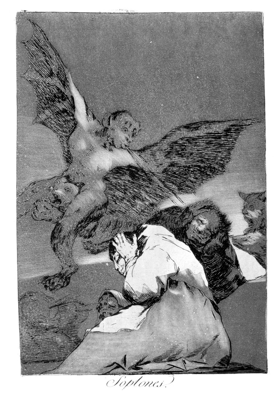 Svelg det, hund, 1799 av Francisco de Goya