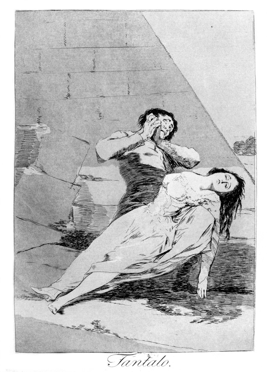 Tantalas, 1799 av Francisco de Goya