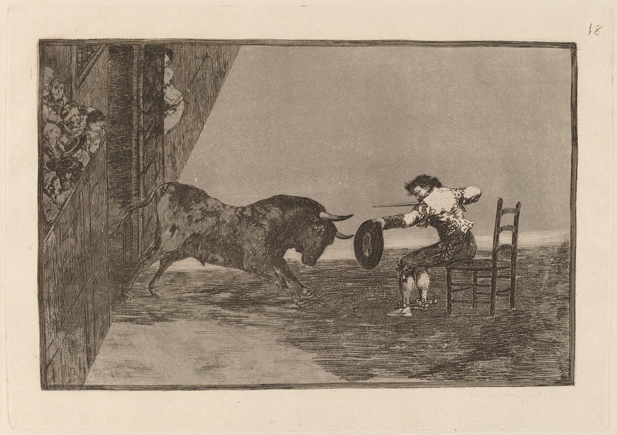 The Daring of Martincho in the Ring i Zaragoza av Francisco de Goya