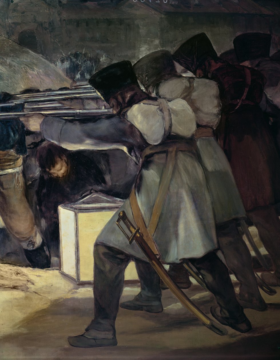 3. mai 1808, Madrid-detalj av infanteristene, 1814 olje på lerret av Francisco de Goya