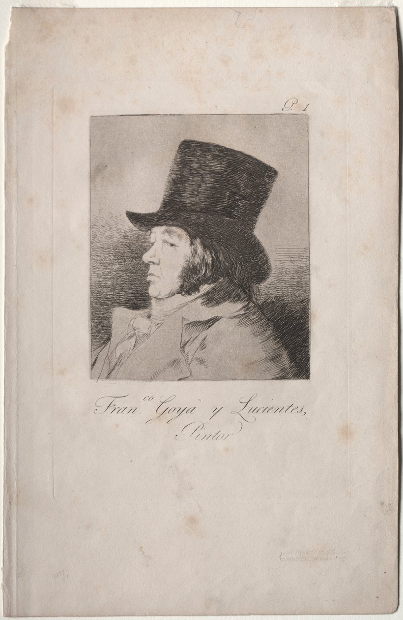 The Caprichos: Portrett av Goya av Francisco de Goya