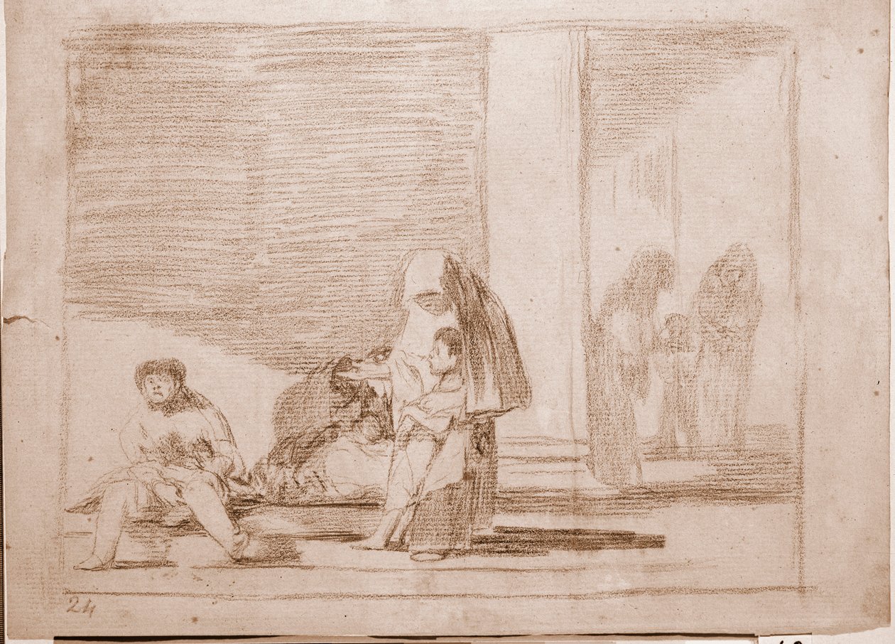 The Disasters of War: Frisk og syk (tegning av Francisco de Goya