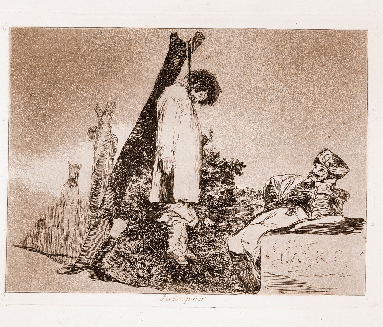 The Disasters of War: Det er ikke noe håp (etsing fra den forberedende tegningen av Francisco de Goya