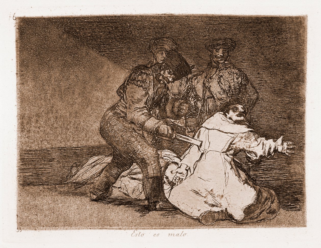 The Disasters of War: Dette er dårlig (etsing fra den forberedende tegningen av Francisco de Goya