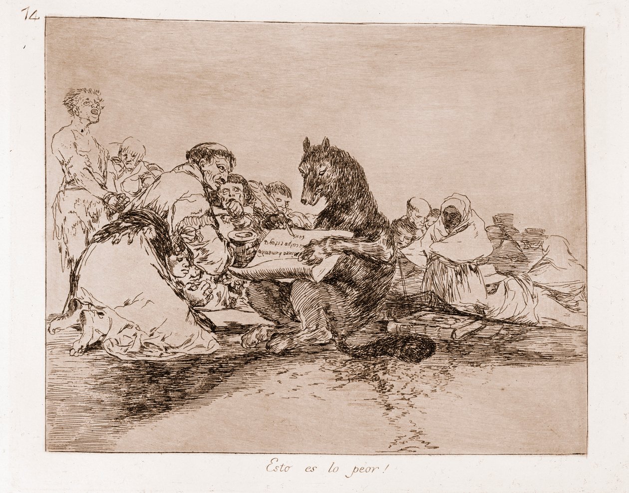 The Disasters of War : Dette er den verste (etsing fra forberedende tegning av Francisco de Goya