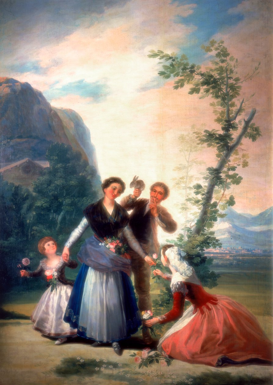 Blomsterhandlerne eller våren, 1786 av Francisco de Goya