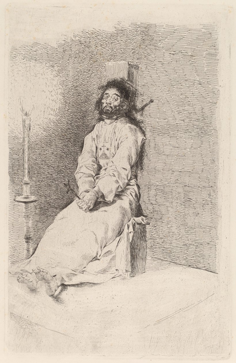 Den garroterte mannen av Francisco de Goya