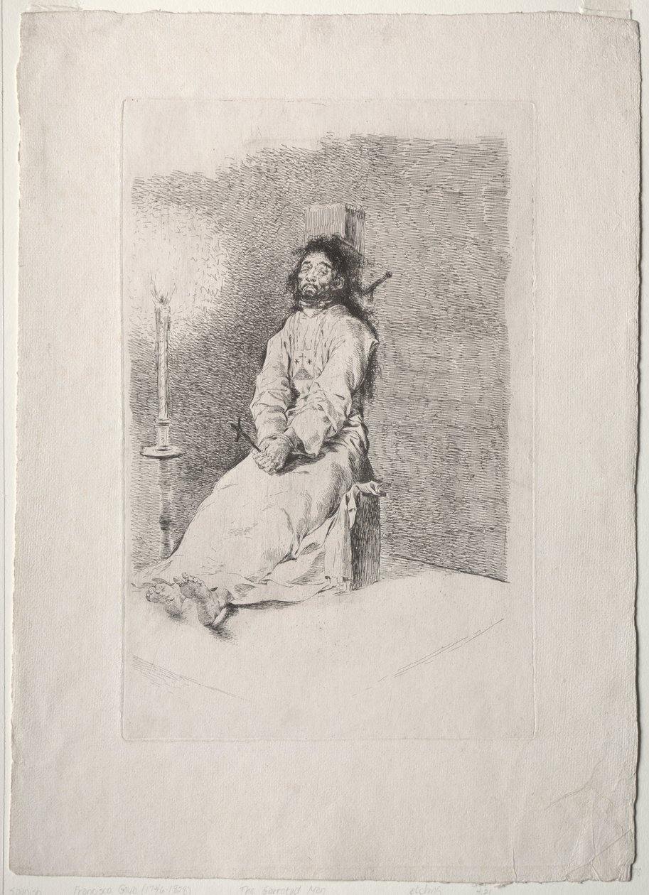 Den garroterte mannen av Francisco de Goya