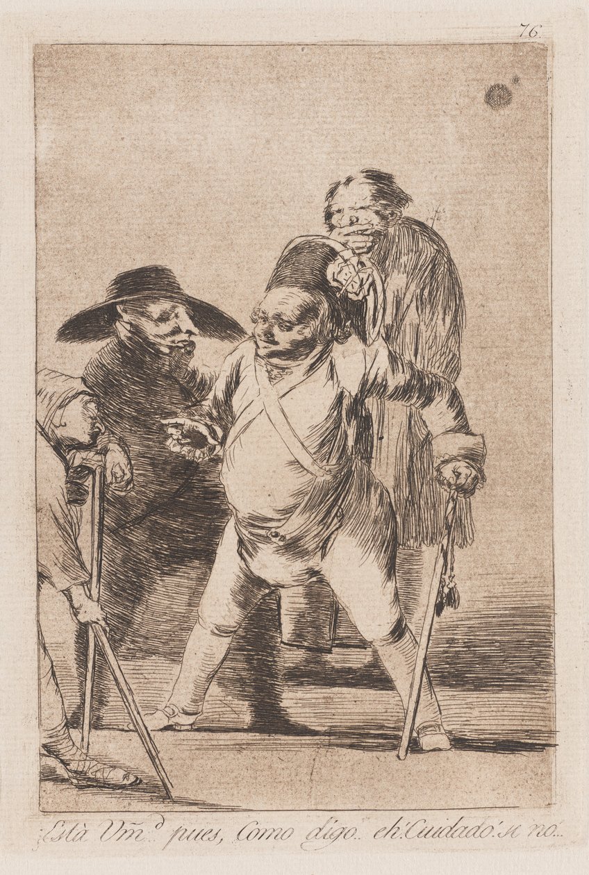 The Habit of Command, sent 18.-tidlig 19 århundre (trykk) av Francisco de Goya