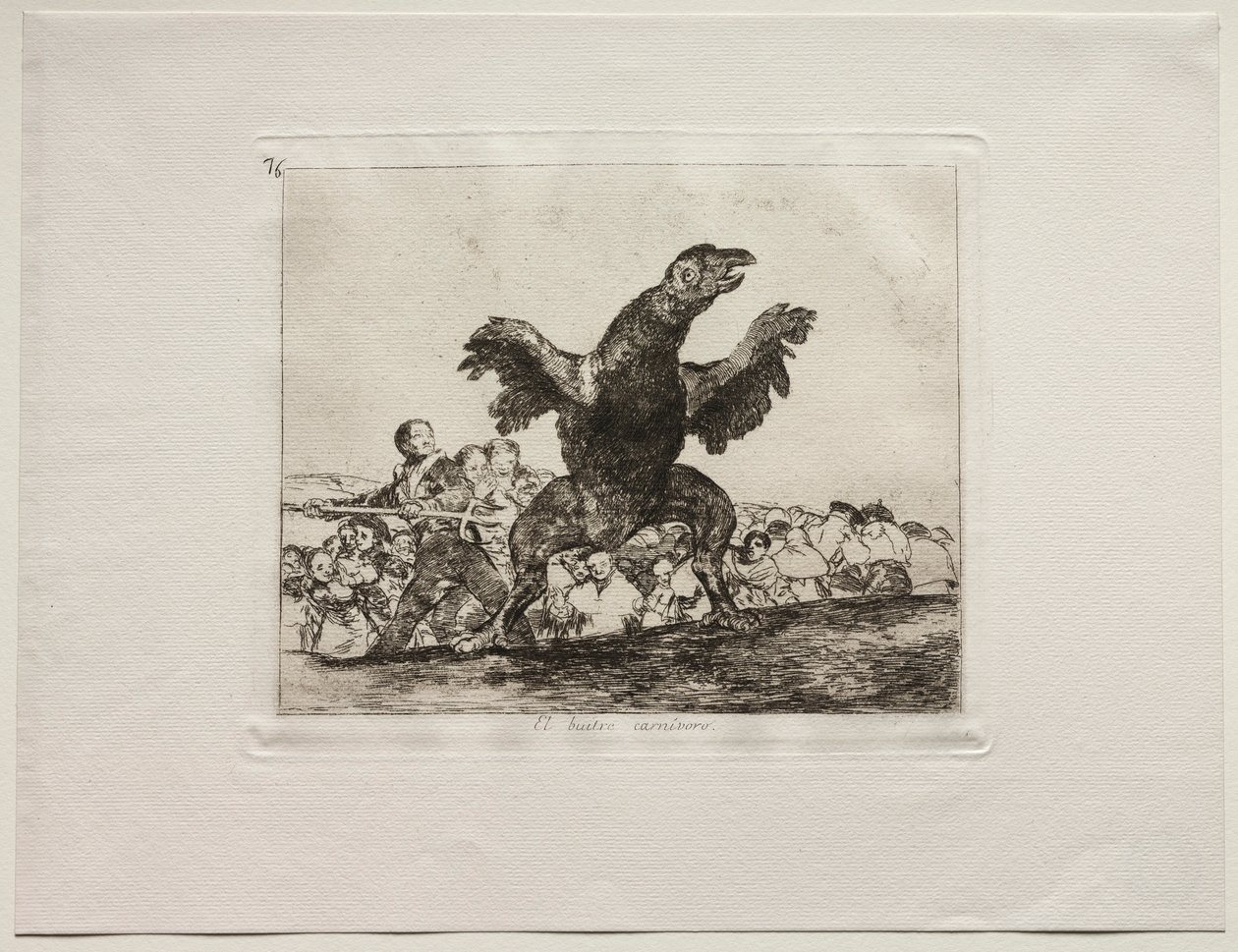 The Horrors of War: A Carnivorous Vulture. av Francisco de Goya
