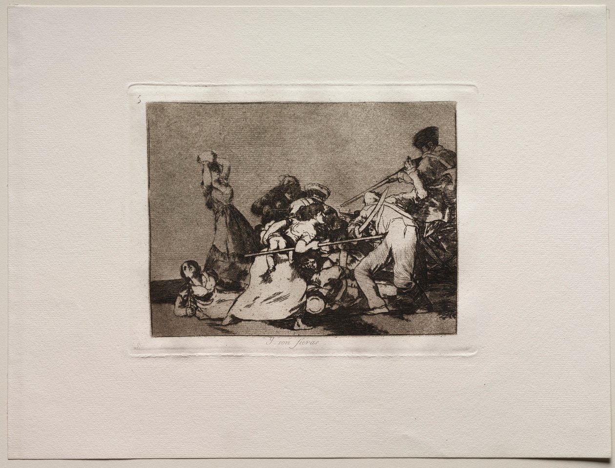 The Horrors of War: Og de er som ville dyr. av Francisco de Goya