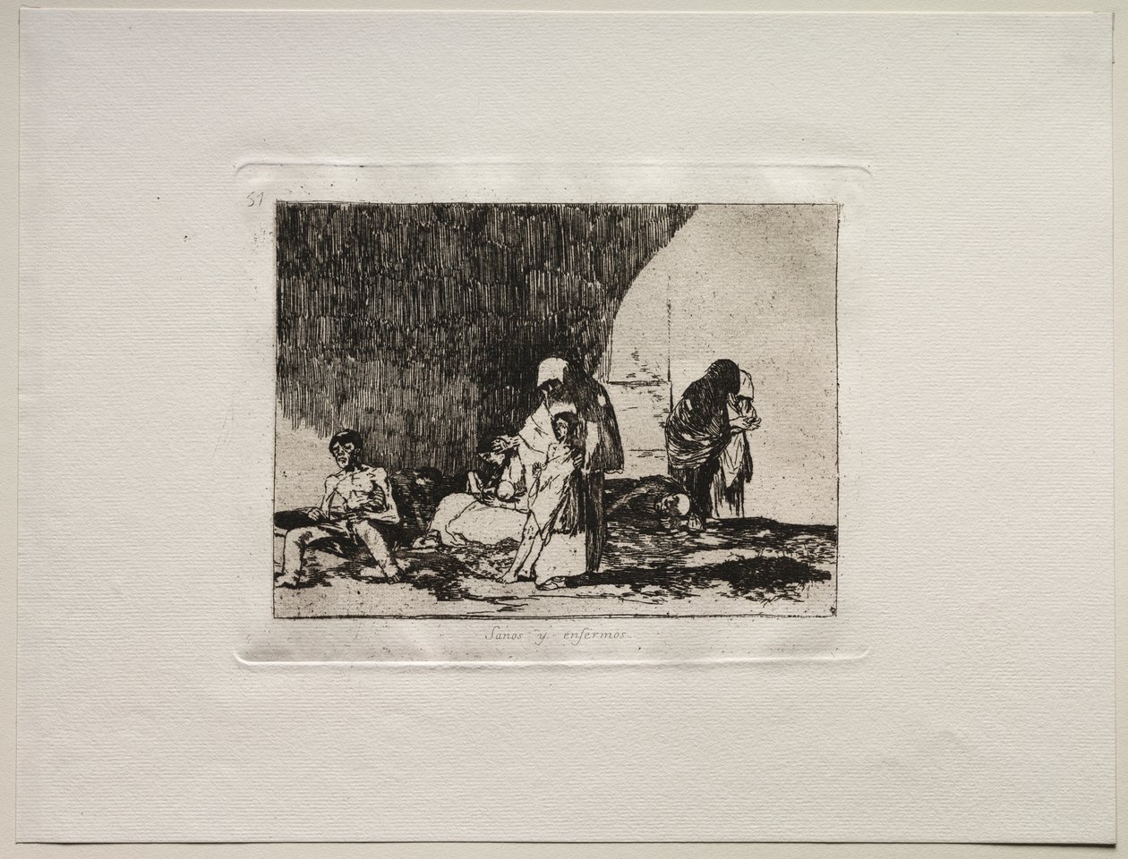Krigens redsler: de friske og de syke av Francisco de Goya