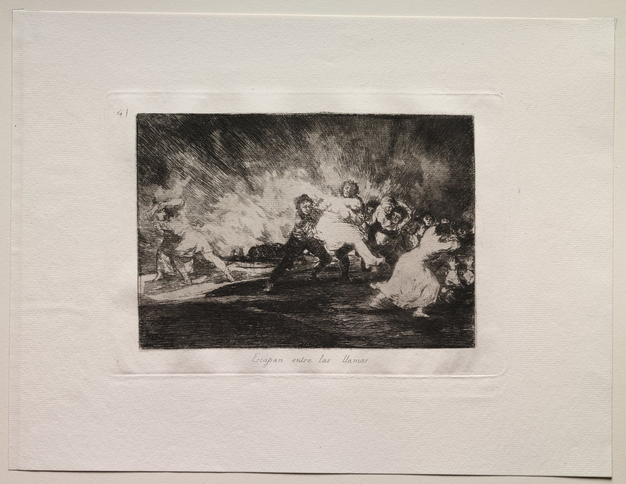 The Horrors of War: They Escape Through the Flames av Francisco de Goya