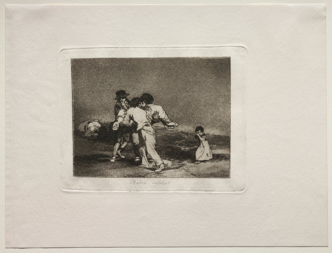 The Horrors of War: Unhappy Mother. av Francisco de Goya