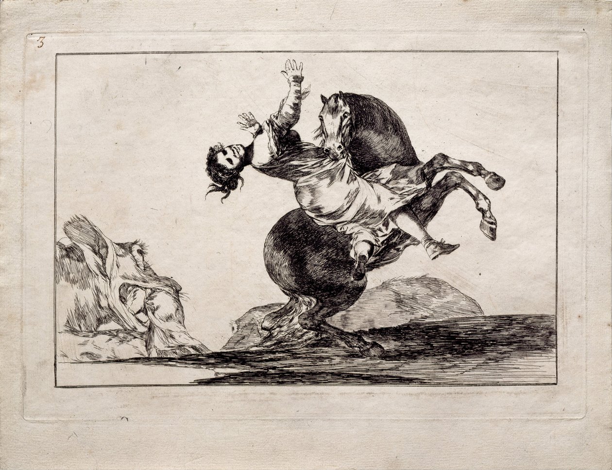 Hestebortføreren fra serien Los Disparates Follies, 1815-1819 av Francisco de Goya