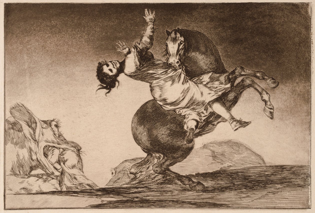 Hestetyven, fra serien Los Disparates av Francisco de Goya