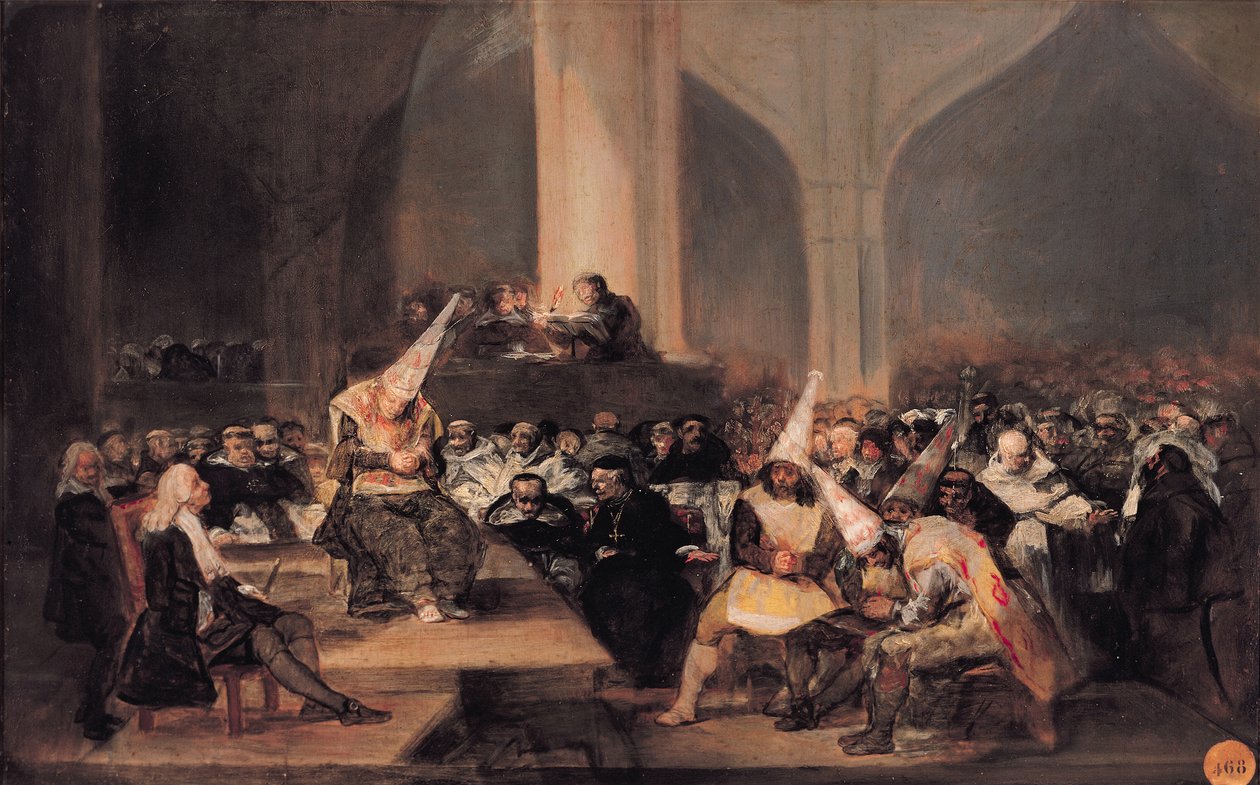 Inkvisisjonsdomstolen av Francisco de Goya