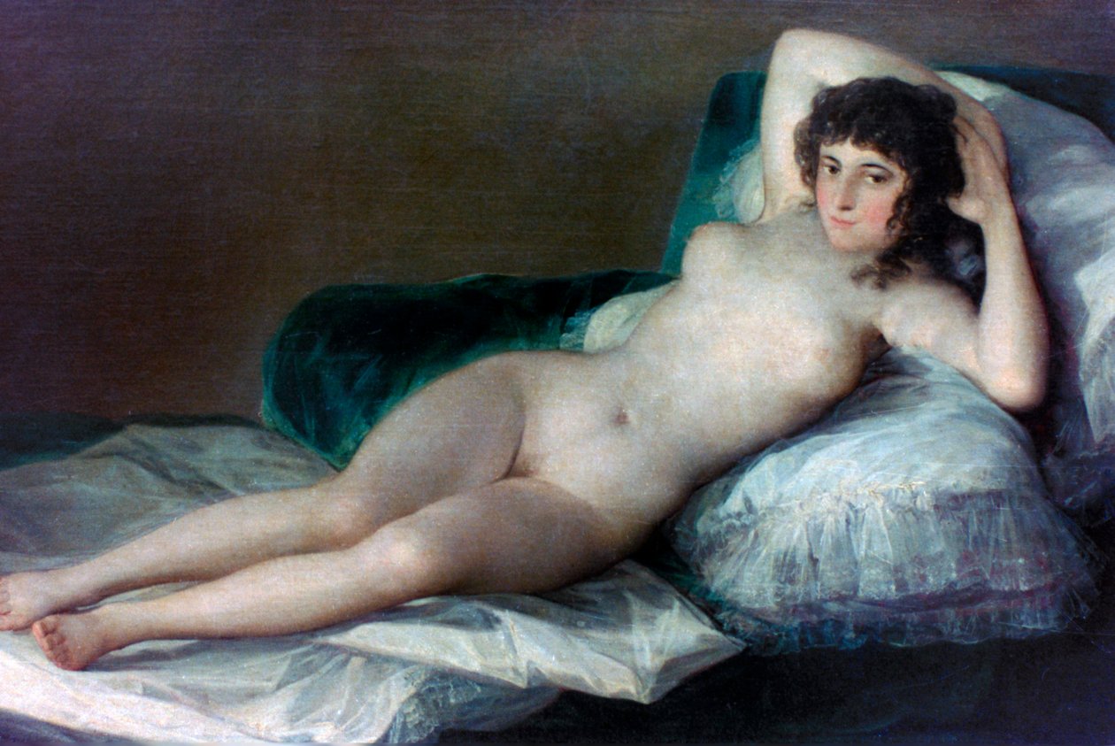 Den nakne Maja, ca 1800 av Francisco de Goya