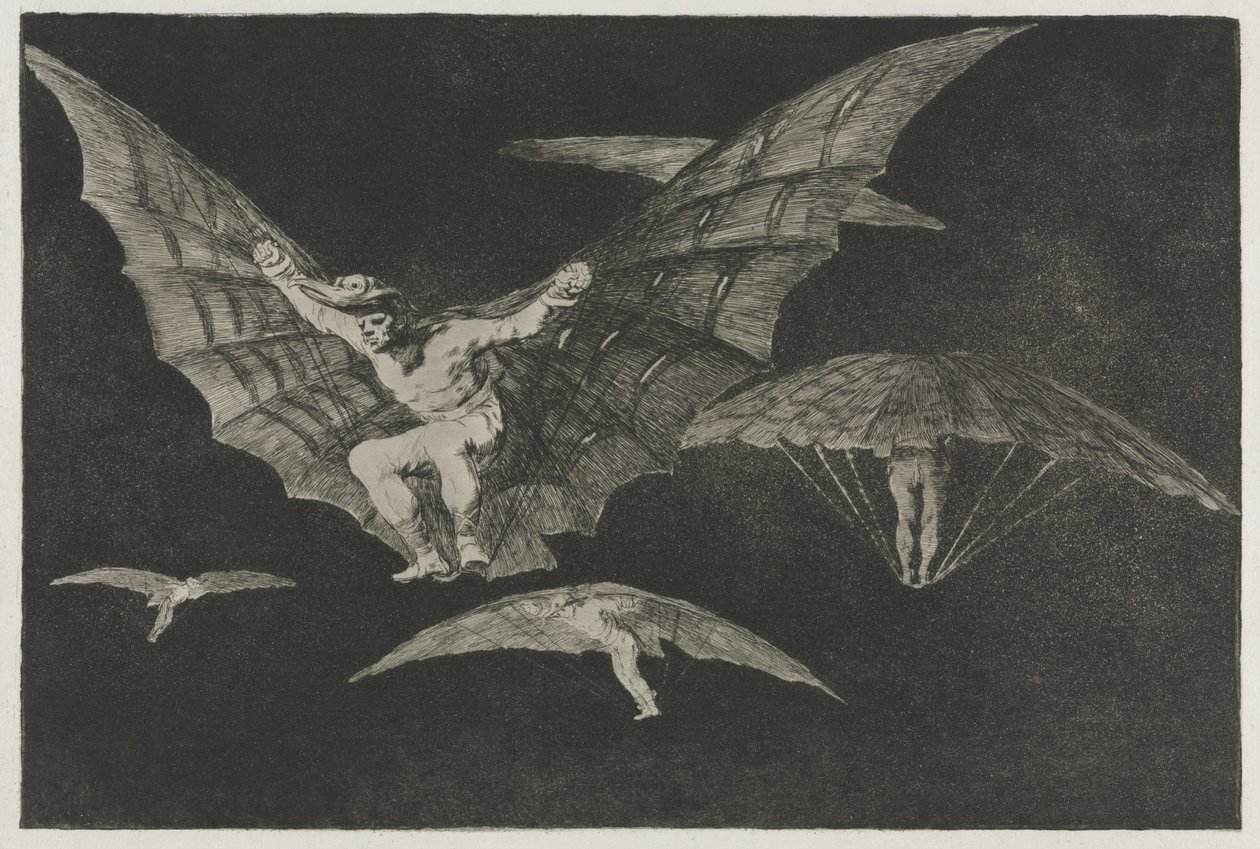 Ordspråkene: En måte å fly, 1864. av Francisco de Goya
