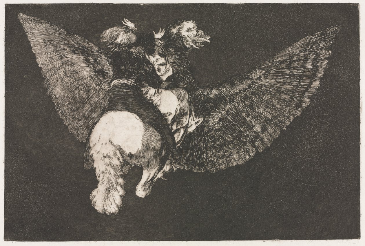 Ordspråkene: Flyvende dårskap av Francisco de Goya