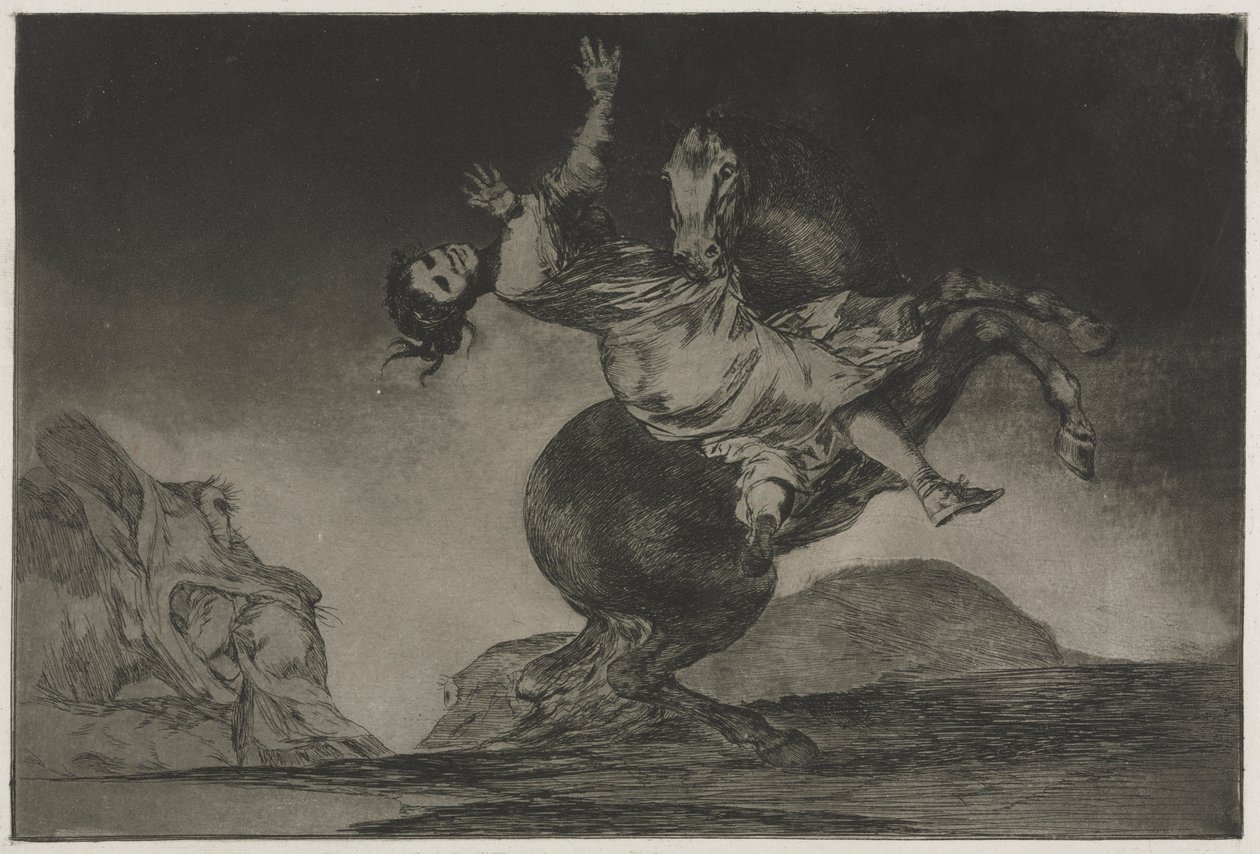 Ordspråkene: Hestebortføreren, 1864. av Francisco de Goya