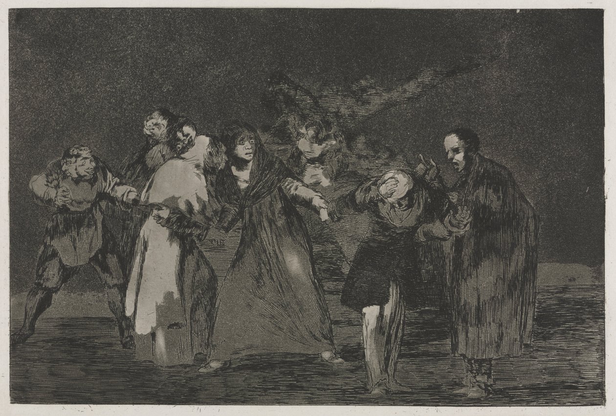 Ordspråkene: Sår leges raskere enn forhastede ord, 1864. av Francisco de Goya