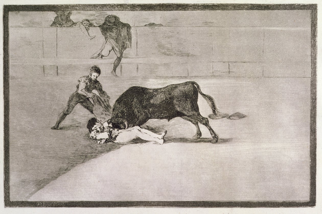 Den uheldige døden til Pepe Hillo (Jose Delgado) i ringen i Madrid 11. mai 1801, plate 33 til 