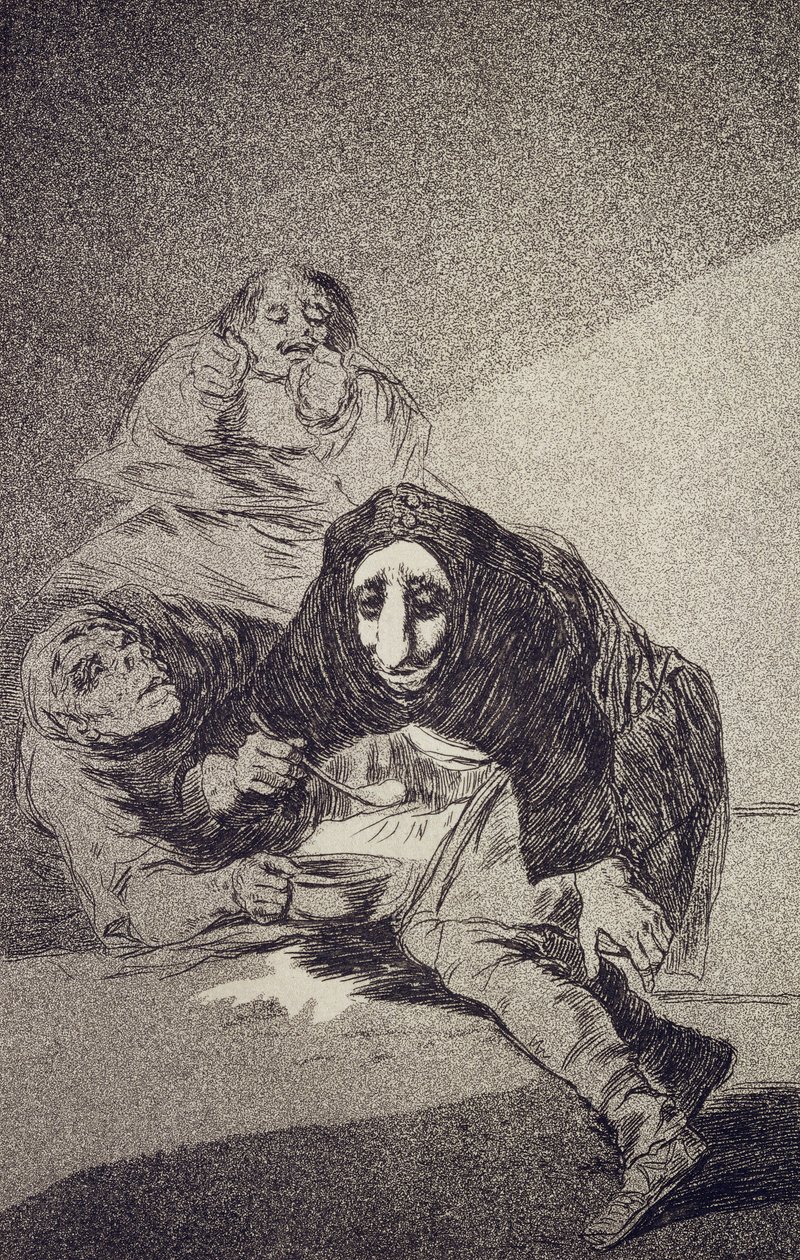 Den skammelige Capricho No 54 av Francisco de Goya