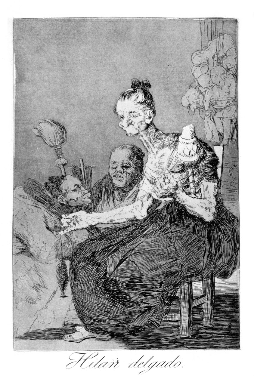 Spinn fint, 1799 av Francisco de Goya