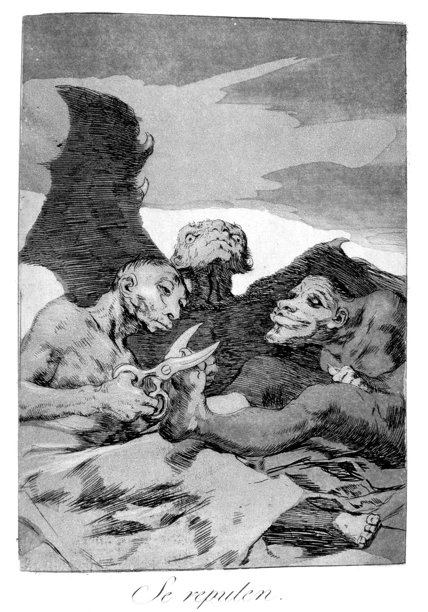 De piffet opp, 1799 av Francisco de Goya